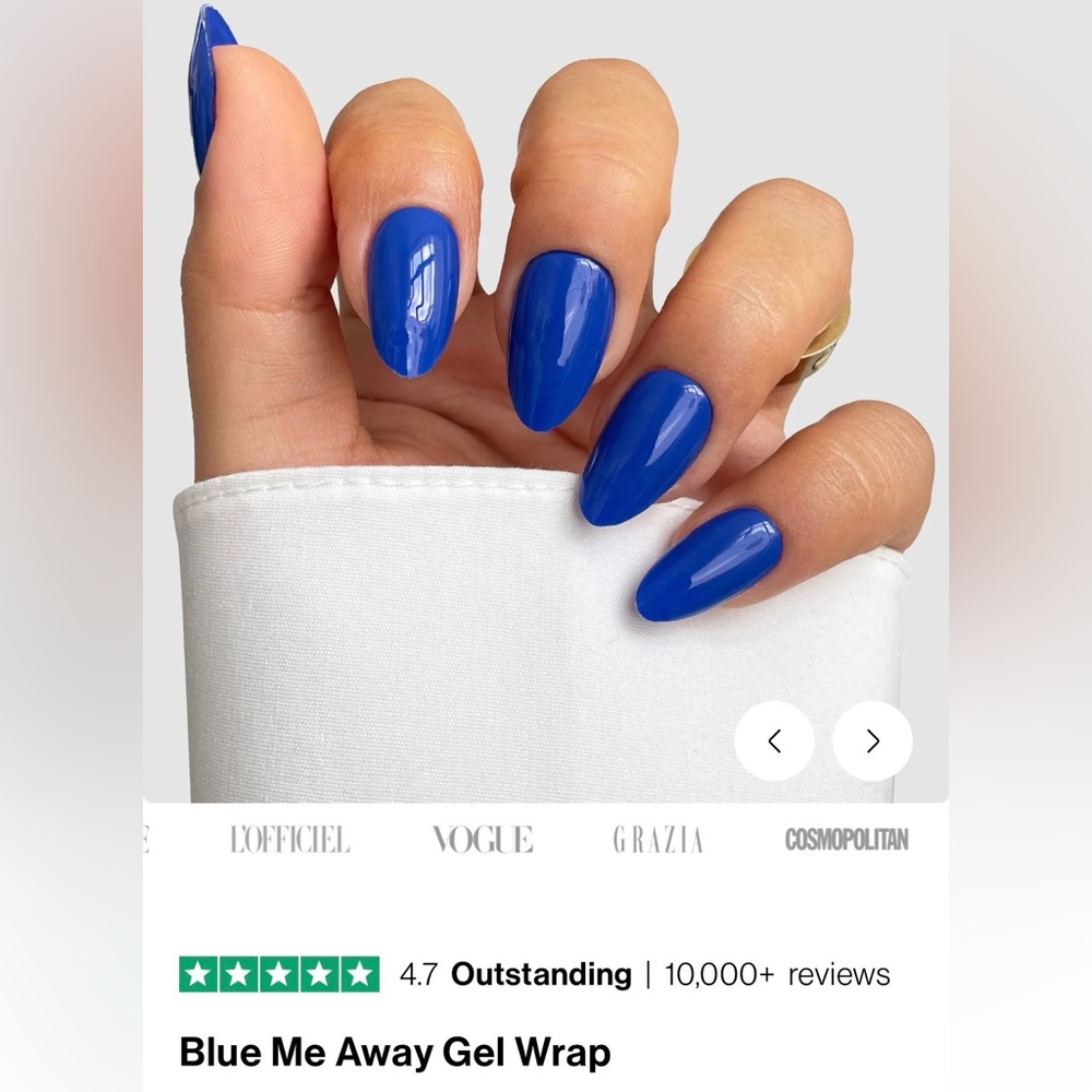 NEW Sassy Saints Gel Nail Wraps BLUE ME AWAY - Picture 4 of 7